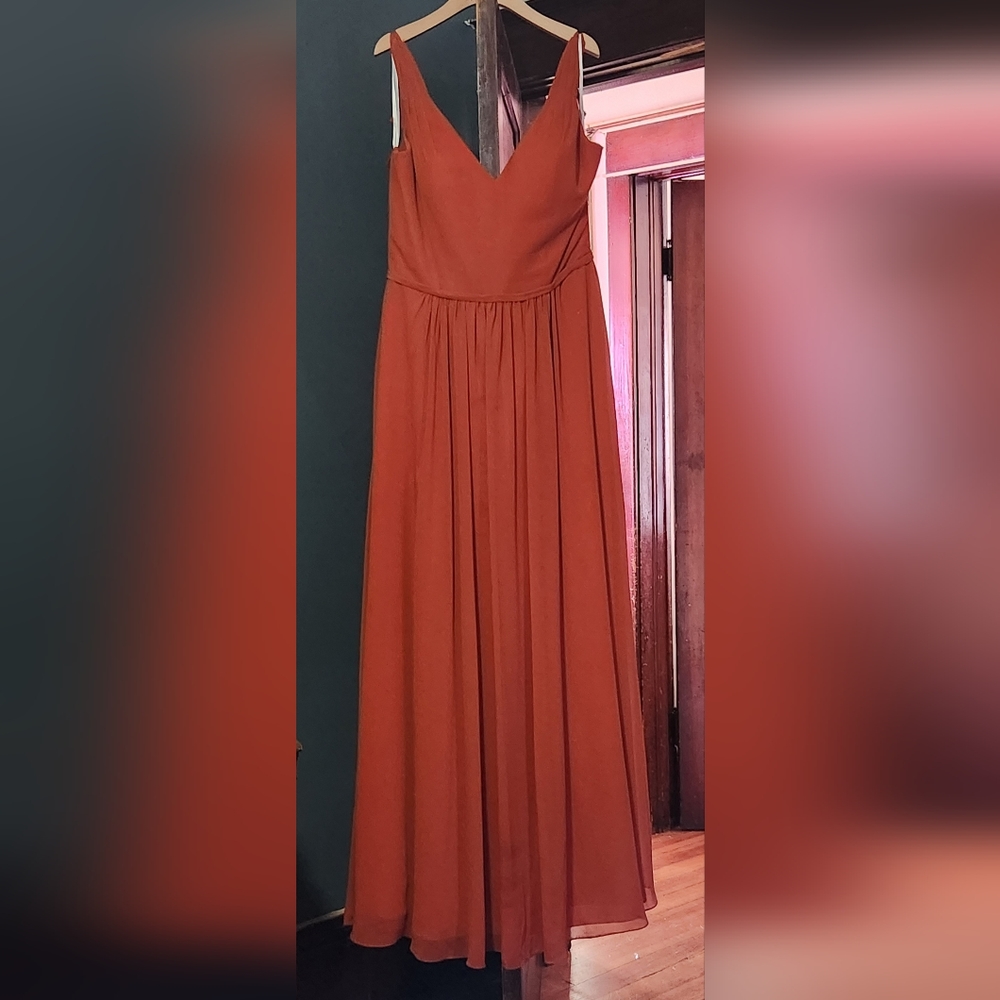 Da Vinci Burnt Orange Bridesmaid Dress 16W